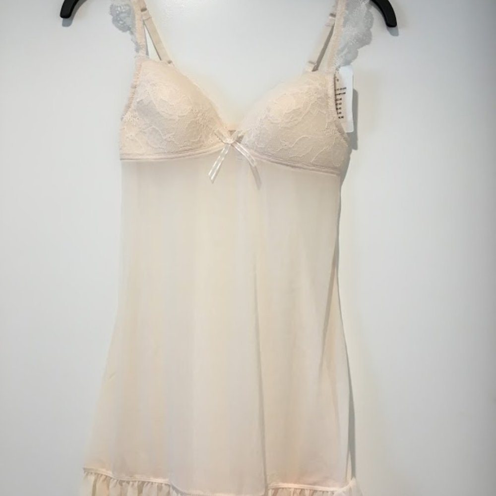 Affinitas Pink Champagne Lightly Padded Babydoll S